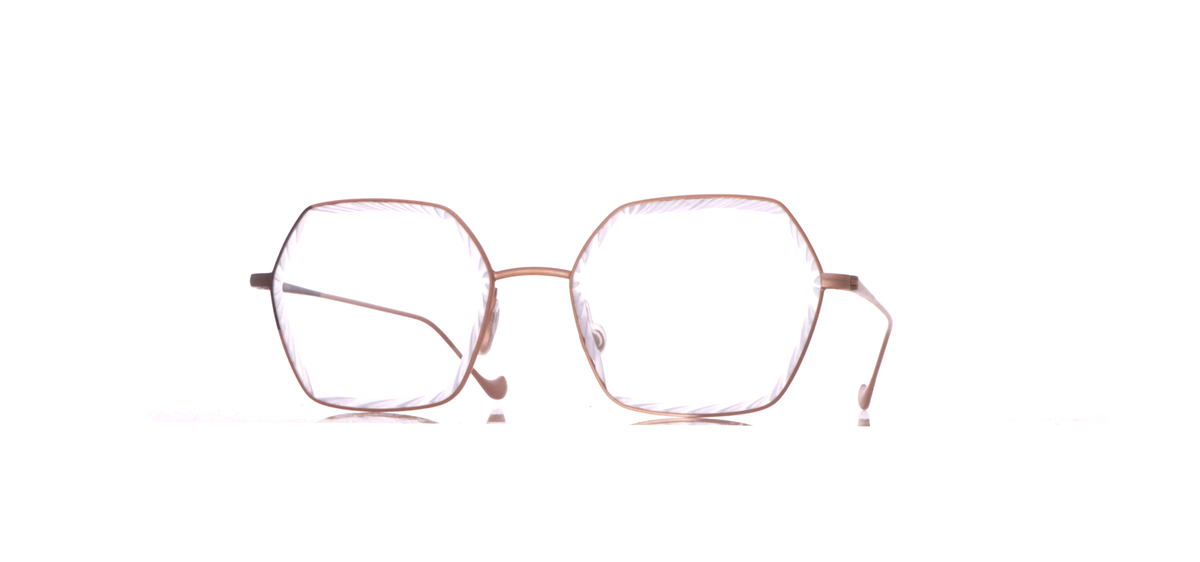 Caroline Abram Geometric Purple And Peach-Pink Optical Frames - NWT Bold, geometric, and Parisian-chic. These Caroline Abram  main image 2
