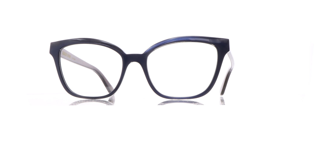 Étui à Lunettes Caroline Abram – Coque Rigide Bleue – Fermeture Magnétique – Vintage