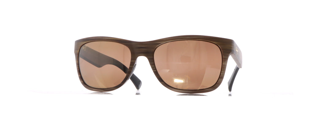 Maui Jim Brown Woodgrain Frame Polarized Sunglasses Maui Jim - Makoa (Matte Brown Wood Grain) – Good See Co main image 2
